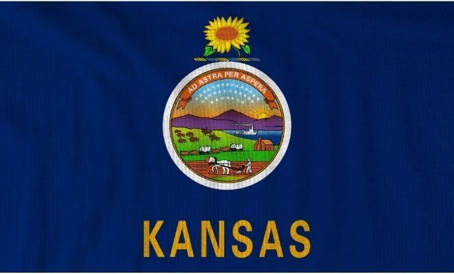 Official state flag of Kansas.