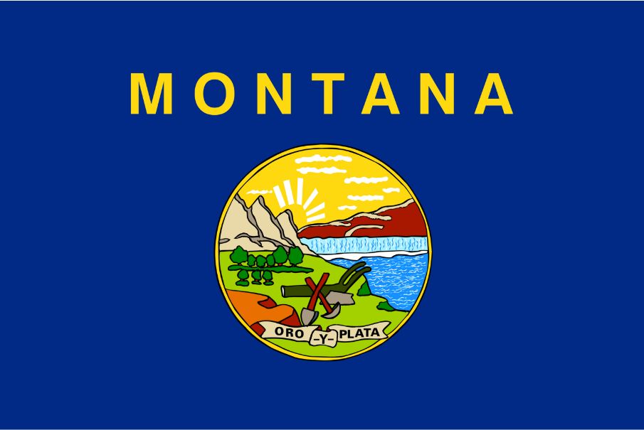 State falg of Montana.