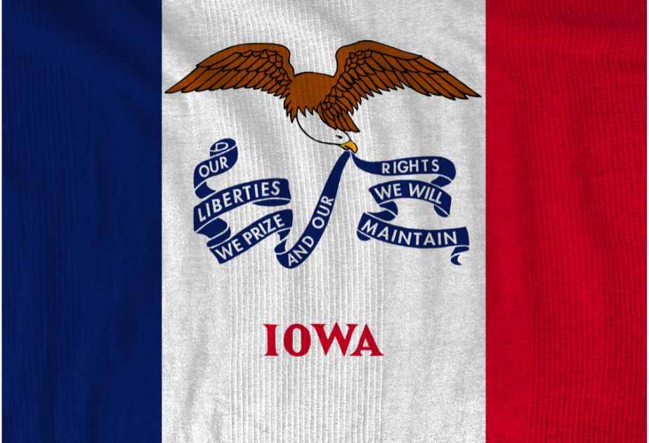 State Flag Of Iowa.