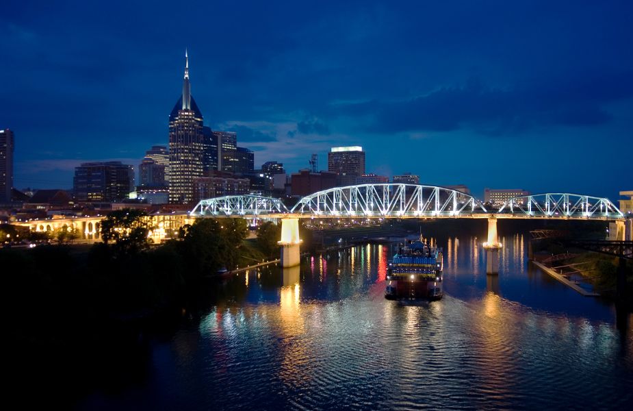 The Cumberland River in Nashville TN.
