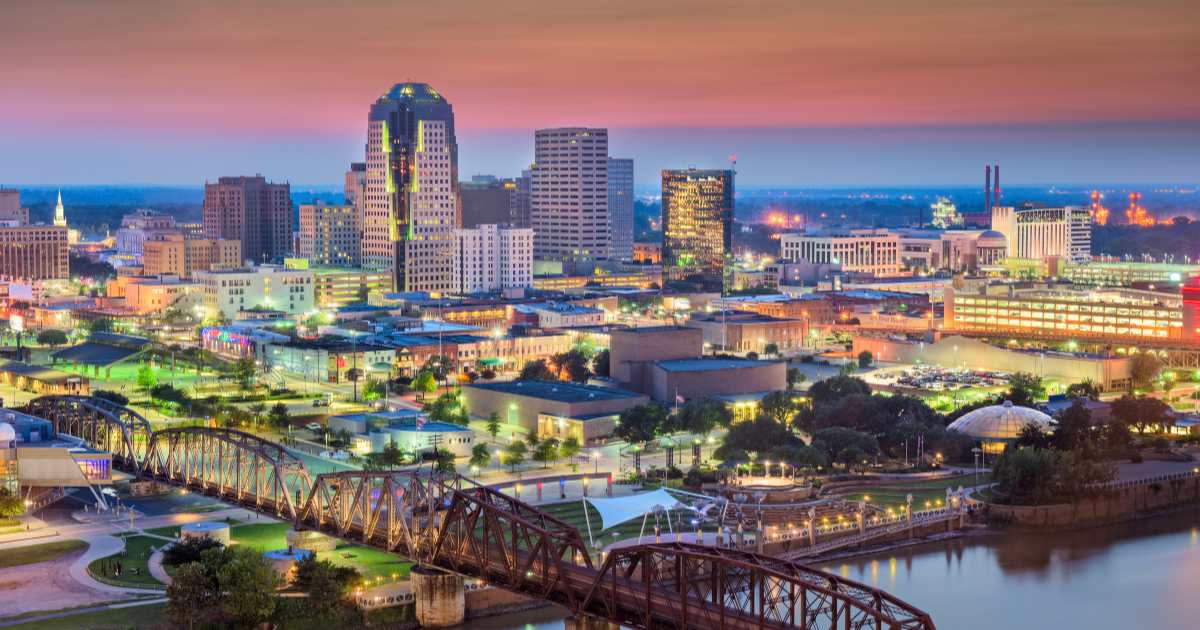 Shreveport Louisiana downtown view