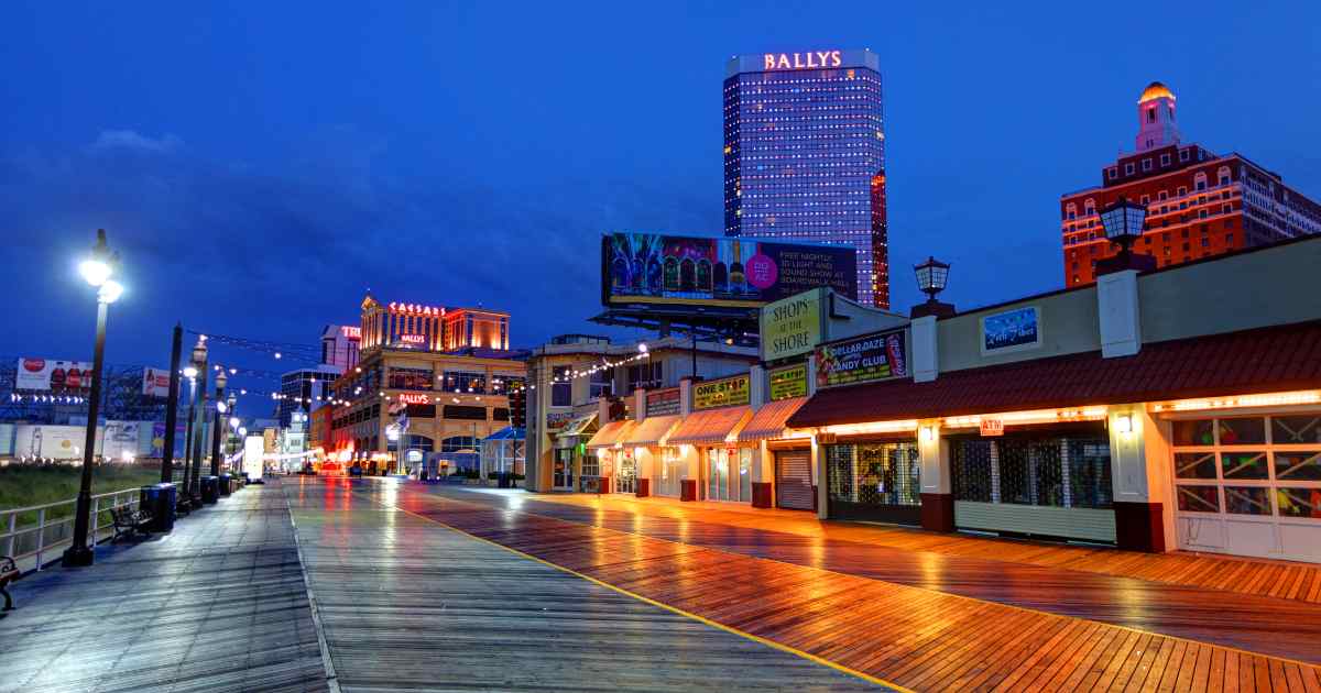 The Atlantic City Boardwalk in New Jersey