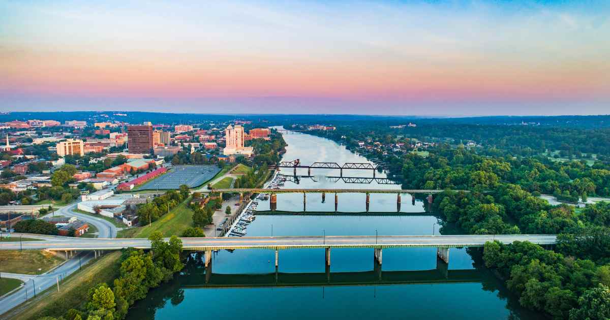 The Savannah River in Augusta