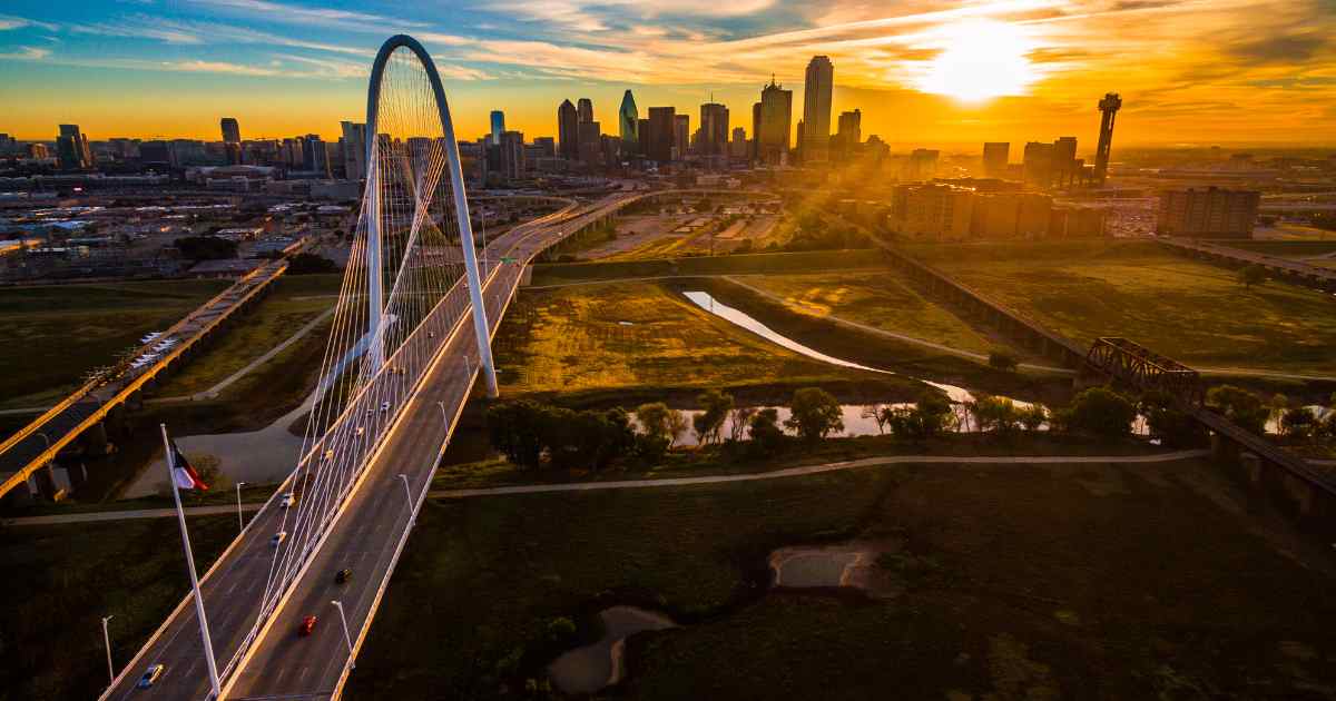 Margaret Hunt Bridge In Dallas Texas